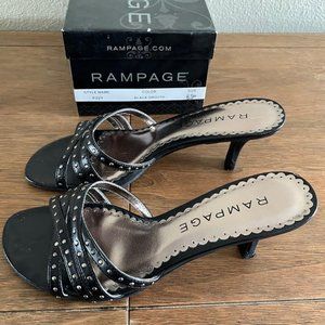 rampage sandals, size 6.5, black